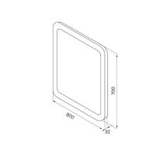 Зеркало Iddis Edifice 80 ЗЛП107 с подсветкой Белое