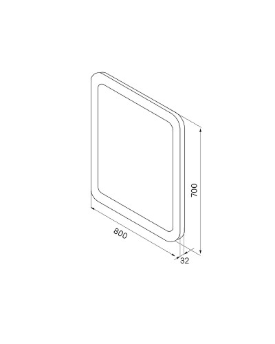Зеркало Iddis Edifice 80 ЗЛП107 с подсветкой Белое