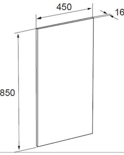 Зеркало Roca The Gap 45 ZRU9000090 с подсветкой (светильник сверху)