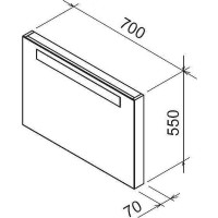 Зеркало Ravak Classic 70 X000000954 с подсветкой Капучино