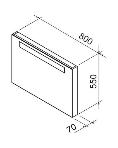 Зеркало Ravak Classic 80 X000000955 с подсветкой Капучино