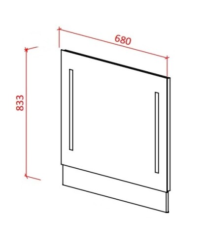 Зеркало 68х83,3 см белый глянец Astra-Form Альфа 020303/020307