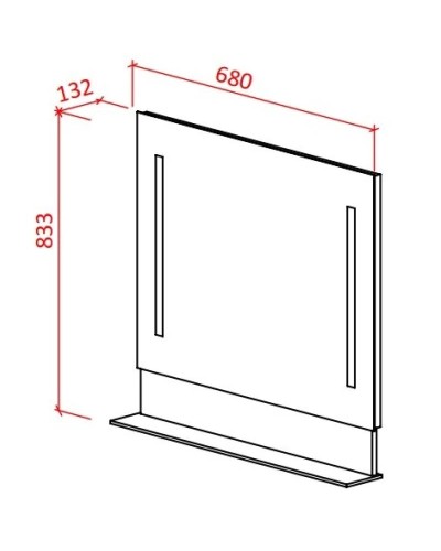 Зеркало 68х83,3 см белый глянец Astra-Form Альфа 020305