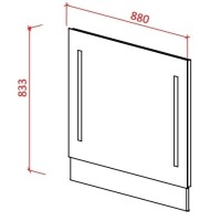Зеркало 88х83,3 см белый глянец Astra-Form Альфа 020304/020307
