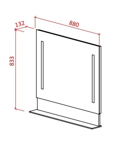Зеркало 88х83,3 см белый глянец Astra-Form Альфа 020306/020307