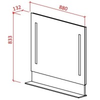 Зеркало 68х83,3 см черный глянец Astra-Form Альфа 020403/020405