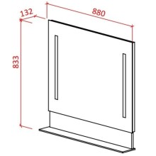 Зеркало 68х83,3 см черный глянец Astra-Form Альфа 020403/020405