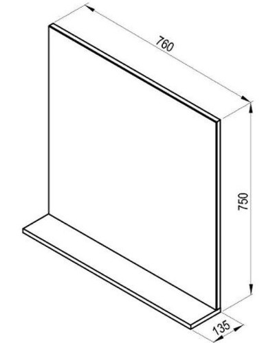 Зеркало Ravak Rosa II 76 X000001296 Белое
