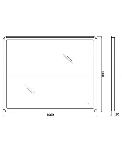 Зеркало BelBagno SPC-MAR-1000-800-LED-TCH-WARM с подсветкой с подогревом с сенсорным выключателем