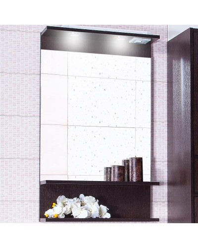 Зеркало Бриклаер Чили 55 4627125415043 с подсветкой Венге