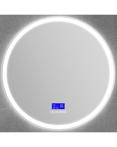 Зеркало BelBagno SPC-RNG-700-LED-TCH-RAD с подсветкой с сенсорным выключателем с bluetooth с термометром с радио