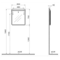 Зеркало 60х70 см Vitra D-Light 56418