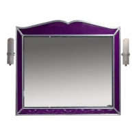 Анжелика -100 Зеркало сиреневое  сусальное серебро со светильниками
