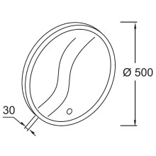 Зеркало Jacob Delafon 50 EB1426-NF с подсветкой с ИК-сенсором