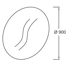 Зеркало Jacob Delafon Odeon Rive Gauche 90 EB1291-NF круглое