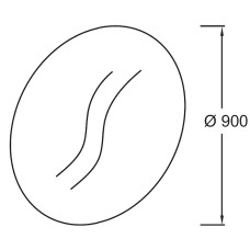 Зеркало Jacob Delafon Odeon Rive Gauche 90 EB1291-NF круглое