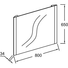Зеркало Jacob Delafon Replique 80 EB1472-NF с подсветкой с инфракрасным выключателем с функцией антипар