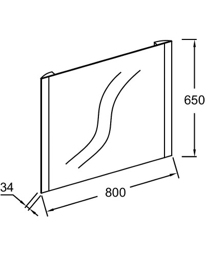 Зеркало Jacob Delafon Replique 80 EB1472-NF с подсветкой с инфракрасным выключателем с функцией антипар