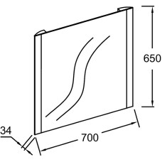 Зеркало Jacob Delafon Replique 70 EB1471-NF с подсветкой с инфракрасным выключателем с функцией антипар