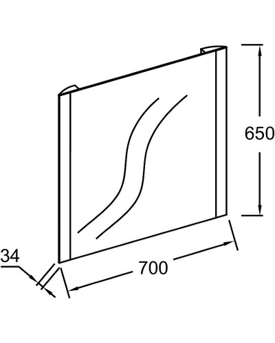 Зеркало Jacob Delafon Replique 70 EB1471-NF с подсветкой с инфракрасным выключателем с функцией антипар