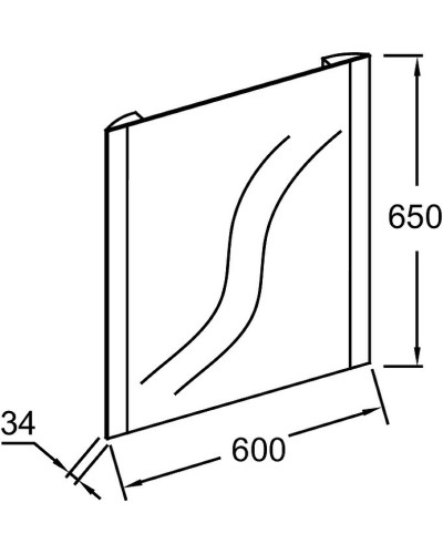 Зеркало Jacob Delafon Replique 60 EB1470-NF с подсветкой с инфракрасным выключателем с функцией антипар
