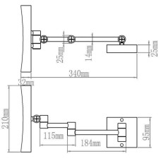 Косметическое зеркало с LED подсветкой Aquanet 1802D