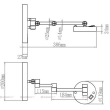 Косметическое зеркало с LED подсветкой Aquanet 1806D