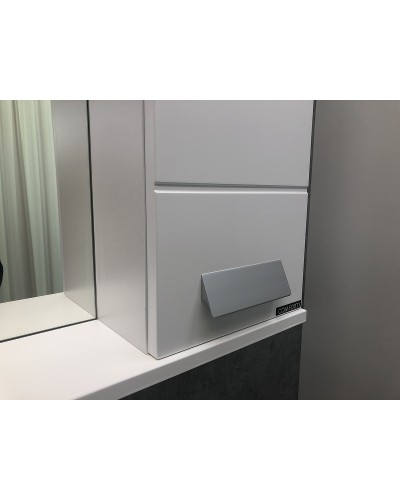 Зеркало со шкафом Comforty Модена М-75 00-00001640 с подсветкой Белое матовое