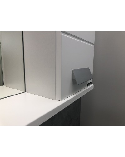 Зеркало со шкафом Comforty Модена М-75 00-00001640 с подсветкой Белое матовое