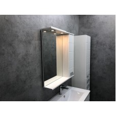 Зеркало со шкафом Comforty Модена М-75 00-00001640 с подсветкой Белое матовое