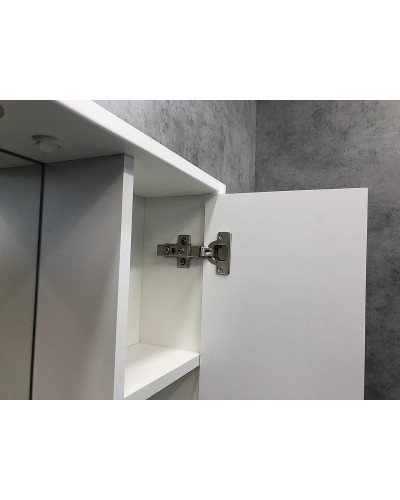 Зеркало со шкафом Comforty Модена М-75 00-00001640 с подсветкой Белое матовое