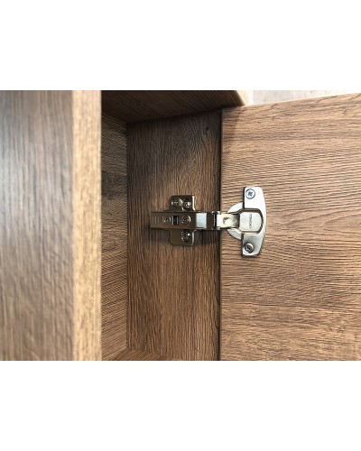 Зеркало со шкафом Comforty Марио 75 00-00004159 с подсветкой Дуб темный