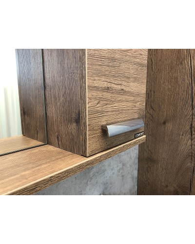 Зеркало со шкафом Comforty Марио 75 00-00004159 с подсветкой Дуб темный