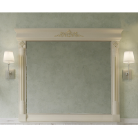 Астория Gold  - 105 Зеркало бежевое со светильниками ГЛЯНЦЕВОЕ
