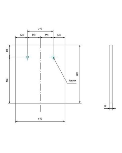 Зеркало Velvex Klaufs 60 zkKLA.60-14 с подсветкой и с сенсорным выключателем