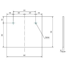 Зеркало Velvex Klaufs 80 zkKLA.80-14 с подсветкой и с сенсорным выключателем