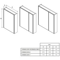 Зеркальный шкаф 57,8х81 см белый глянец L Roca Up ZRU9303015