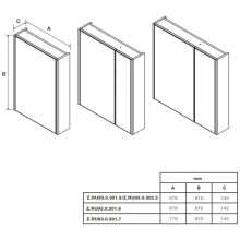 Зеркальный шкаф 57,8х81 см белый глянец R Roca Up ZRU9303025