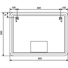 Зеркало Marka One Amour 80 У98566 с подсветкой с сенсорным выключателем