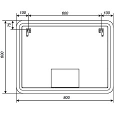Зеркало Marka One Amour 80 У98566 с подсветкой с сенсорным выключателем