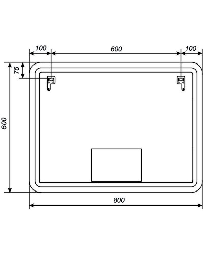 Зеркало Marka One Amour 80 У98566 с подсветкой с сенсорным выключателем