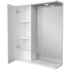 Зеркало со шкафом 1MarKa Story 58 L У99309 с подсветкой Белый глянец
