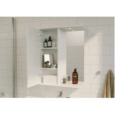 Зеркало со шкафом 1MarKa Story 58 L У99309 с подсветкой Белый глянец