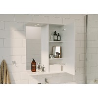 Зеркало со шкафом 1MarKa Story 58 R У99310 с подсветкой Белый глянец