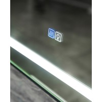 Зеркало в алюминиевой раме с подсветкой сенсорным выкл. и подогревом BelBagno SPC-KRAFT-500-900-LED-TCH-WARM-NERO