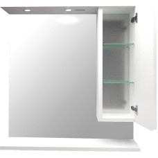 Зеркало со шкафом 1MarKa Кода 65 Лайт У23118 с подсветкой Белый глянец