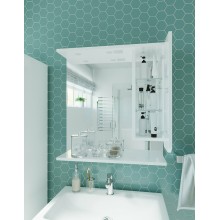 Зеркало со шкафом 1MarKa Кода 65 Лайт У23118 с подсветкой Белый глянец