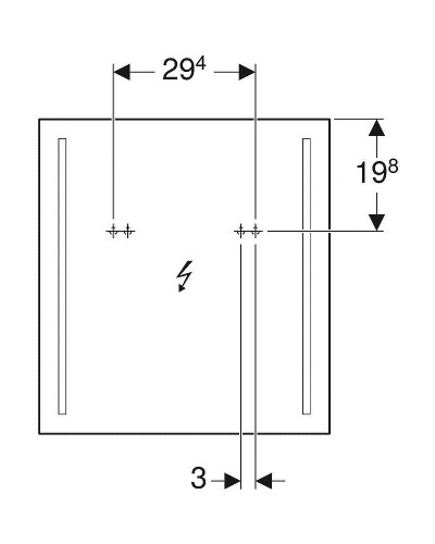 Зеркало Geberit Option 60 500.586.00.1 с подсветкой с механическим выключателем