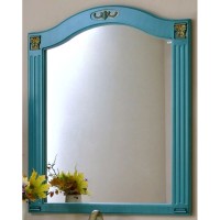 Зеркало 83х92,5 см аквамарин золотая патина Atoll Венеция