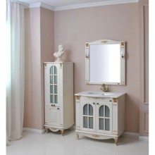 Зеркало 83х92,5 см слоновая кость золотая патина Atoll Венеция